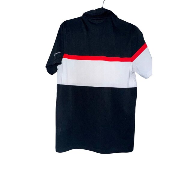 Nike Golf Standard Fit Dri-Fit John Deere Classic Polo Shirt Black/White/Red Men - Picture 7 of 9